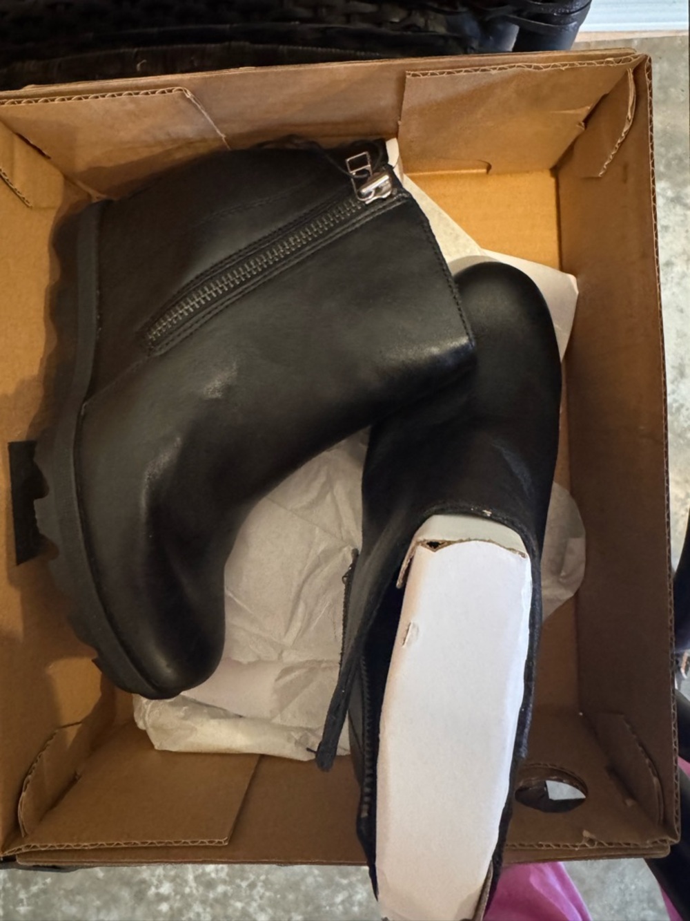 Sorel Black Joan of Arctic Wedge Boots - Picture 3 of 4